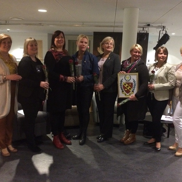 Nýir félagar 2014 ásamt landsforseta og fráfarandi formanni.