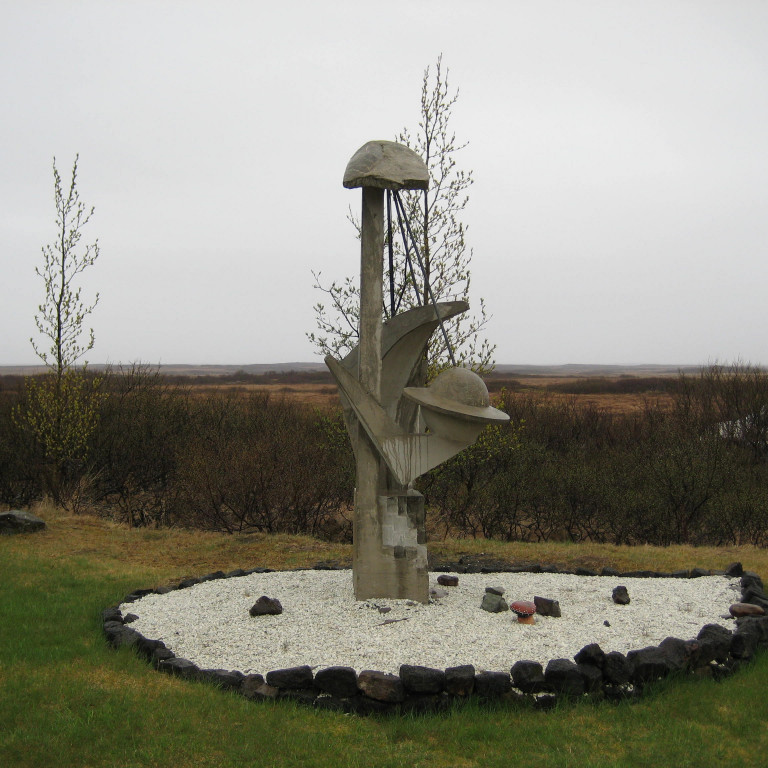 Listaverkið sem faðir Önnu Kristínar bjó til