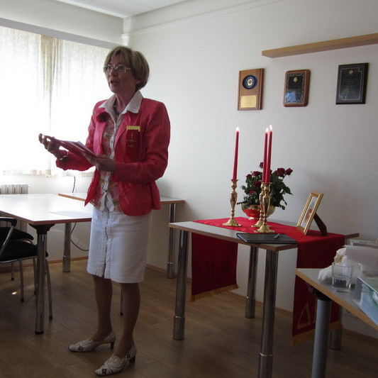 Landssambandsforseti, Sigríður Ragna Sigurðardóttir, ávarpar gesti