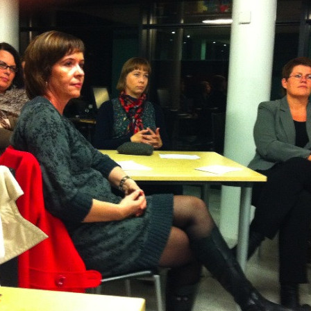 Vel var mætt á fundinn í Amtsbókasafninu.