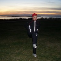 Margrét stjórnar upphitun.