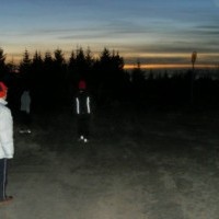 Sólarlagið var yndislegt.