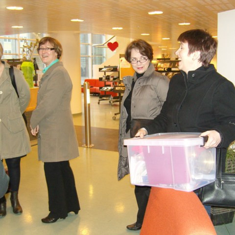 Að loknum fundi, Inga Stefánsdóttir, Halldóra, Dagný Emilsdóttir og Inga Adda formaður