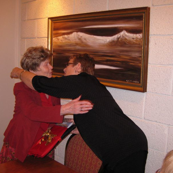 Hún fékk líka knús á kinn :-)