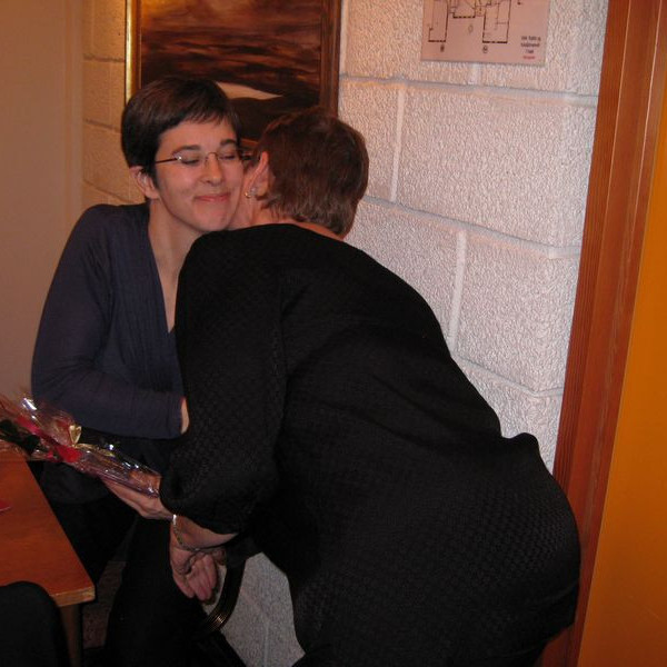 Hún fékk líka smá knús a´kinn :-)