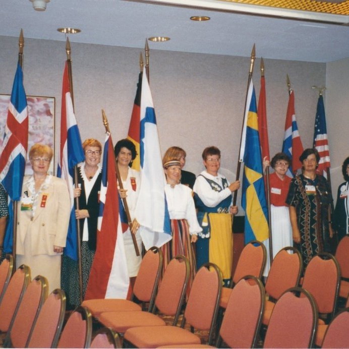 Alþjóðaþing 1996. Sigrún Klara Hannesdóttir, Alfadeild, fulltrúi Íslands