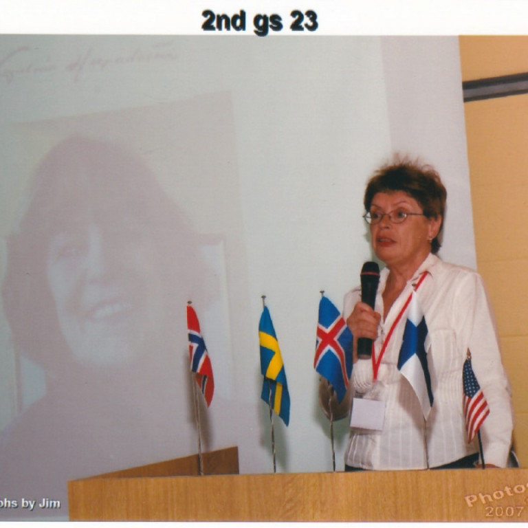 Stefanía Arnórsdóttir, Gammadeild heldur erindi (kynningu) um Vigdísi Finnbogadóttur forseta Íslands