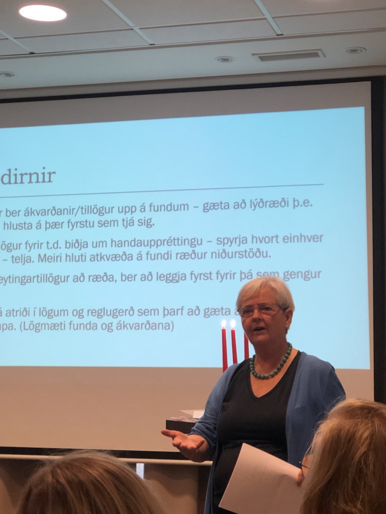 Ingibjörg Elsa Guðmundsdóttir í Alfadeild ræðir um hlutverk formanns