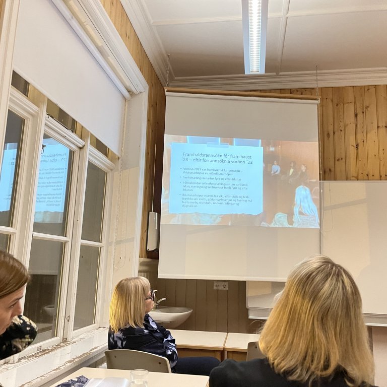 Ingibjörg Magnúsd. íþróttakennari í MA segir okkur frá svefnrannsókn sem framkvæmd var í MA