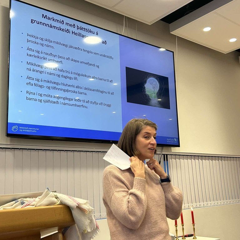 Bergdís Wilson hjá MMS sagði okkur frá verkefninu Heillaspor á októberfundi 2024