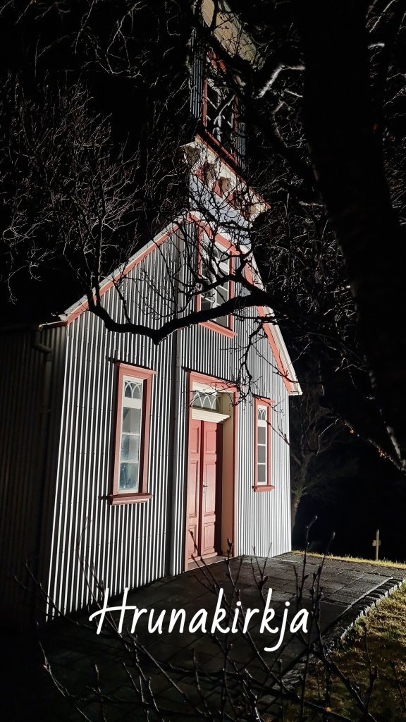 Kirkjan í Hruna í Hrunamannahreppi.