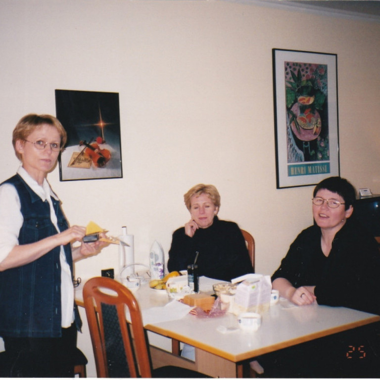 Ásta Egilsdóttir, Jensína Valdimarsdóttir og Sigurveig Sigurðardóttir. Allar í Deltadeild