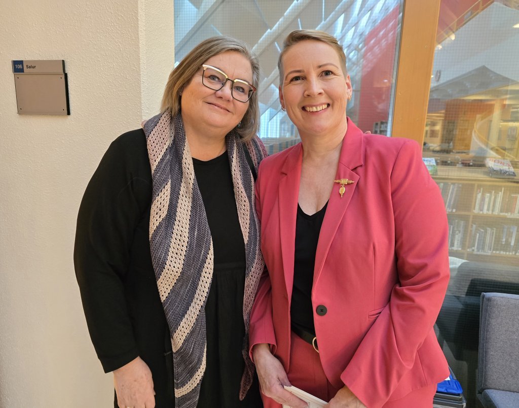 Sigríður Munda og Margrét héldu vel og örugglega utan um málþingið.