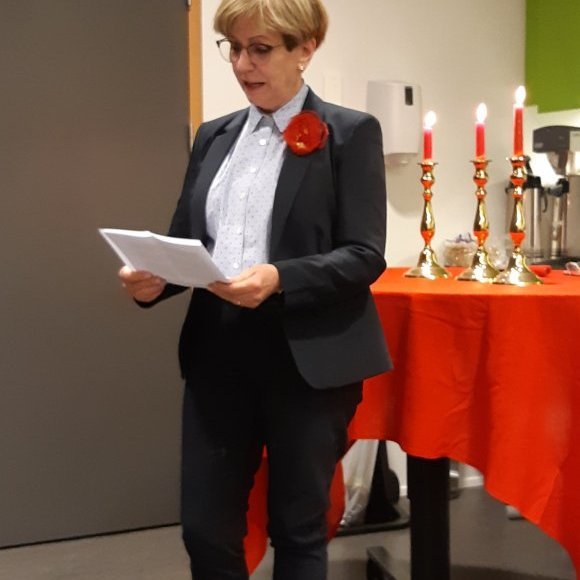 Deildarfundur Deltadeildar í Tónlistarskólanum á Akranesi okt. 2021. Jensína Valdimarsdóttir flytur Orð dagsins.