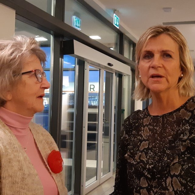 Deildarfundur Deltadeildar í Tónlistarskólanum á Akranesi okt. 2021. Jónína Eiríksdóttir og Guðlaug Sverrisdóttir.