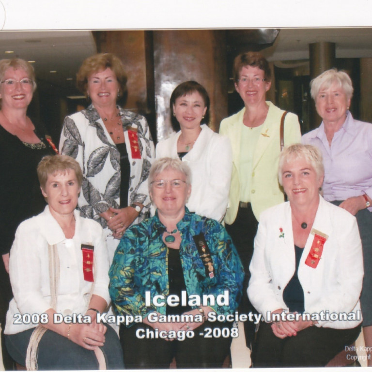 Íslensku þátttakendurnir. Aftari röð: Ingibjörg Jónasdóttir Gamma, Sigríður Jónsdóttir Gamma, Anh-Dao Gamma, Guðný Helgadóttir Gamma og Sjöfn Sigurbjörnsdóttir Alfa. Fremri röð: Anna Þóra Baldursdóttir BetaSigrún Klara Hannesdóttir Alfa og Ingibjörg Einarsdóttir Gamma.