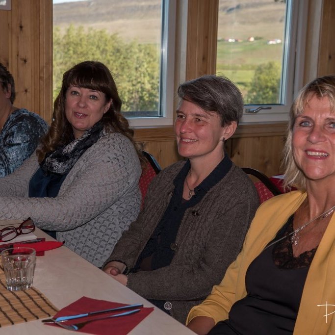Á vorfundi Delta 2019. Ingibjörg, Brynja, Ruth og Guðlaug.