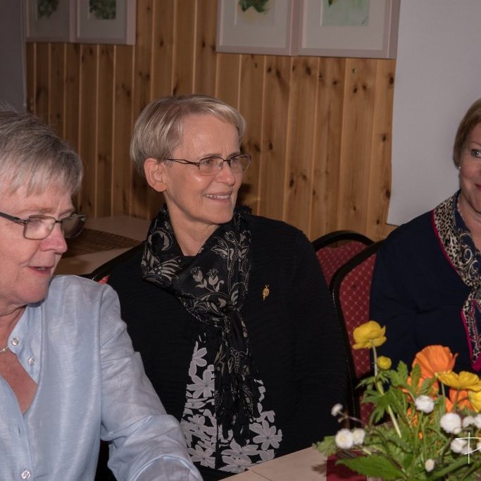 Á vorfundi Delta 2019. Sóley, Ásta og Halldóra.