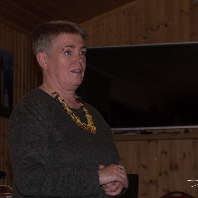 Á vorfundi Delta 2019. Jóna Benediktsdóttir landsforseti DKG heimsótti okkur og talaði fallega til okkar.