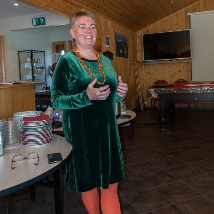 Á vorfundi Delta 2019. Jóna Benediktsdóttir landsforseti DKG.