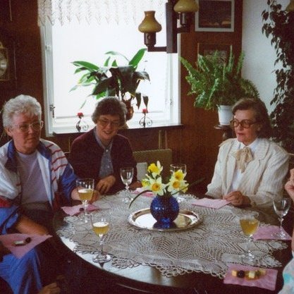 Frá vinstri: ? , Pálína Snorradóttir Epsilondeild ?, Jakobína Guðmundsdóttir Alfadeild, Þrúður Kristjánsdóttir Deltadeild.