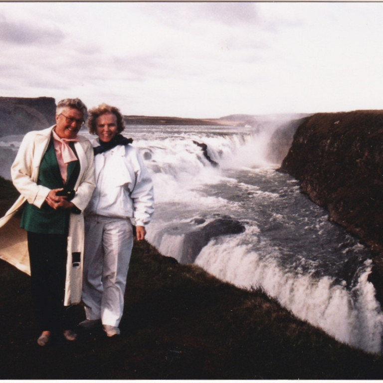 Marjorie Allen forseti alþjóðasamtakanna og Sigríður Valgeirsdóttir Alfadeild