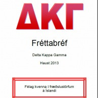 Haustfréttabréfið 2013