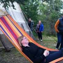 Frá fyrsta fundinum í fyrra. Skógargöngu í Reykhúsaskógi