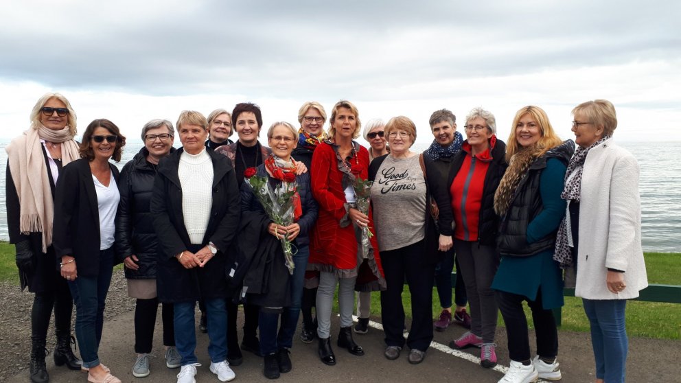 Kappakonur í skoðunarferð á Akranesi.