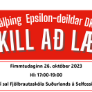 LYKILL AÐ LÆSI - málþing á vegum Epsilondeildar